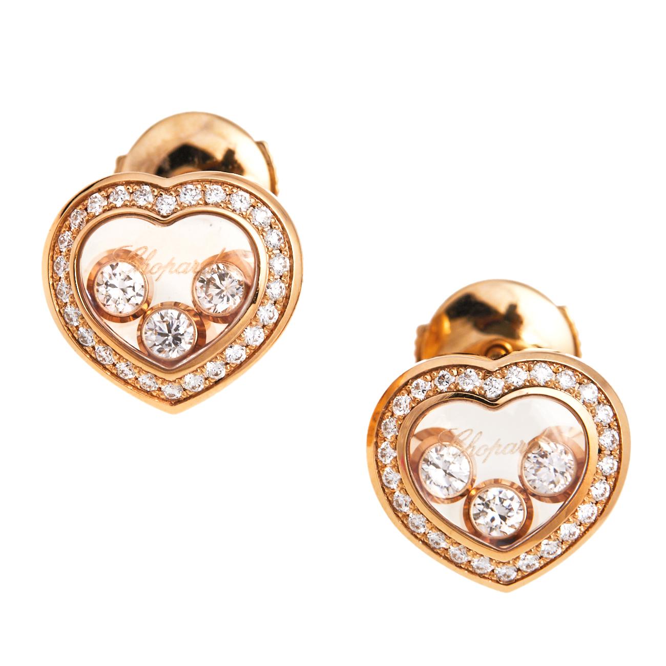 Luxury Diamond earrings Happy Diamonds Icons | Chopard® 83A054-1201
